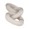 Modern Stone and Marble Decorative Object with Interlocking Chain Link Design, Contemporary Sculptural Tabletop Accent Piece - 3 of 4