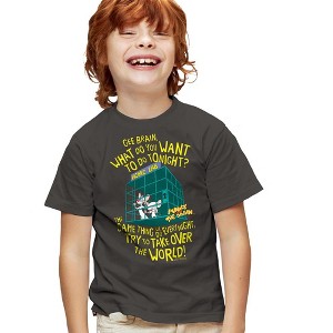 Boys' Short Sleeve Pinky And the Brain the World T-Shirt - 1 of 4