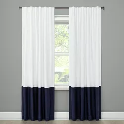 1pc 50"x95" Blackout Color Block Window Curtain Panel Blue - Project 62™