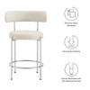 Modway Albie Counter Stools – Set of 2 Upholstered Fabric Bar Stools with Padded Seat, Wood Frame, and Footrest Support - 2 of 4