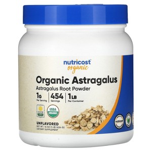 Nutricost Organic Astragalus Root Powder, Unflavored, 16 oz (454 g) - 1 of 2