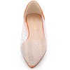 Allegra K Women's Pointed Toe Clear Rhinestone Ballet Flats - 2 of 4