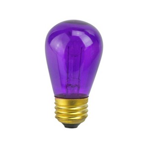 Northlight Pack of 25 Transparent Purple S14 Christmas Replacement Bulbs - 1 of 3
