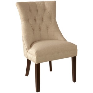 Niki Modern English Arm Chair Tan Linen - Cloth & Co.
