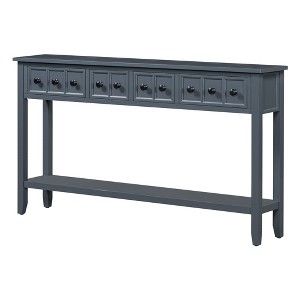 NicBex 60"Console Table with 4 Drawers Narrow Long Entryway Table with Open Shelf for Hallway,Living Room - 1 of 4