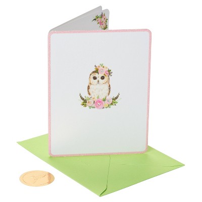 Friendship Card Owl with Flower Crown Print - PAPYRUS