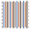 Bacati - Mod Sports Stripes Cotton Printed Single Window Curtain Panel - 3 of 3