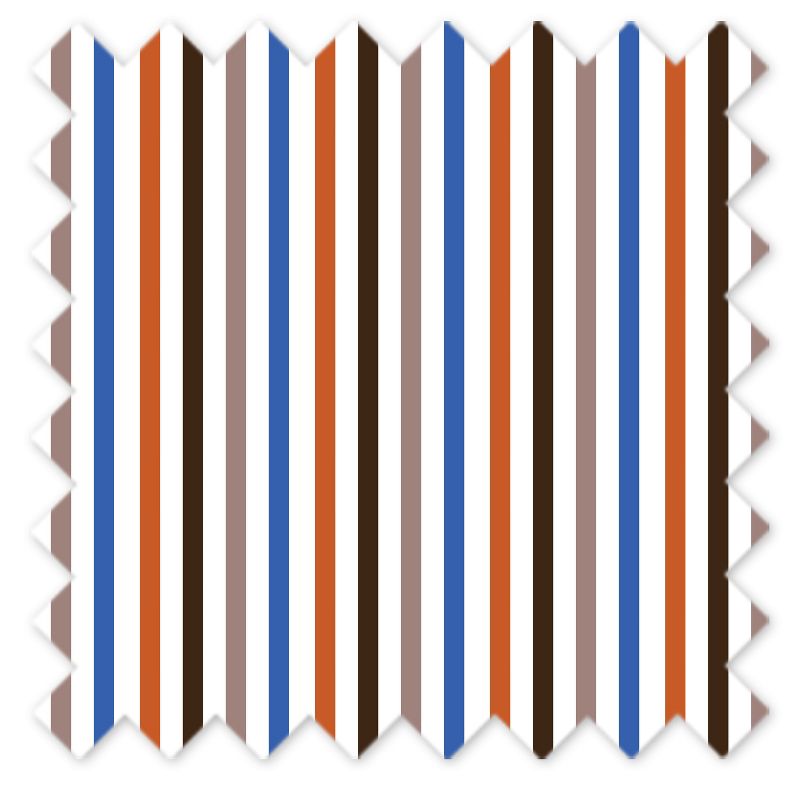 Bacati - Mod Sports Stripes Cotton Printed Single Window Curtain Panel, 3 of 4