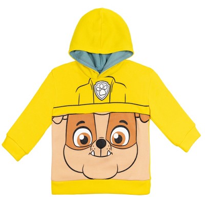 PAW Patrol Rubble Toddler Boys Fleece Cosplay Pullover Hoodie Yellow 
