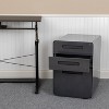 Emma and Oliver Ergonomic 3-Drawer Mobile Locking Filing Cabinet Storage Organizer - 2 of 4