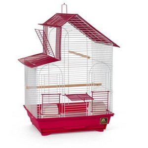 Prevue Pet Products Single Pk 41614 House Style Keet Cage- Red/White - SP41614-2 - 1 of 3