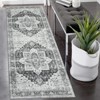 Runner Rug for Hallways Machine Washable Vintage Distressed Rug Non-Slip Low Pile No-Shedding Easy-Clean Bedside Accent Carpet Indoor - 3 of 4