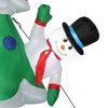 NAYSAYE Inflatable Holiday Decoration Santa Snowman Gift Box Tree for Christmas Yard, Multicolor, 96.06"*40.16"*59.06" - 4 of 4