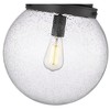 Calhoun Collection Flush Mount Light - Chic White Opal Glass & Heritage Brass, 1 Bulb, Damp Rated - 4 of 4
