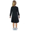 24seven Comfort Apparel Girls Long Sleeve Loose Fit Knee Length Tunic Pocket Dress - 3 of 4