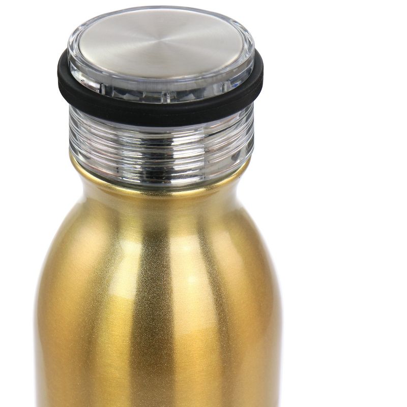 WAO 20 Ounce Stainless Steel Insulated Thermal Bottle with Lid in Dark Gold, 4 of 6
