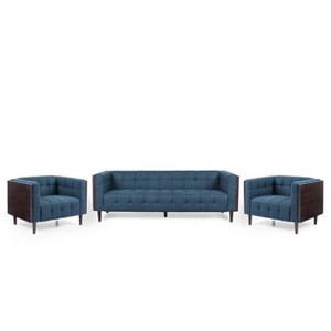 Mclarnan Contemporary Tufted 5 Seater Living Room Set - Christopher Knight Home - 1 of 4