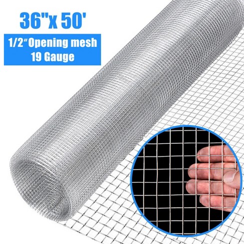 1/2 in. x 4 ft. x 50 ft. Hardware Cloth : 19-Gauge Wire Mesh Fence