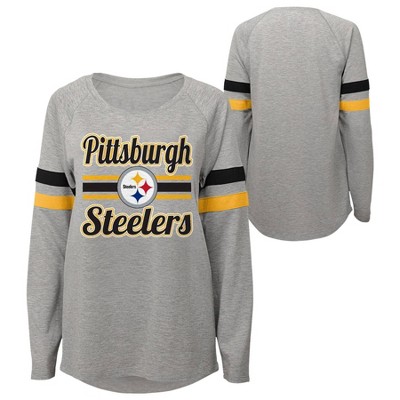 steelers grey crew neck sweatshirt