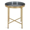 Kate and Laurel Celia Round Metal Side Table, 18.25x18.25x22, Gold and Gray - 3 of 4