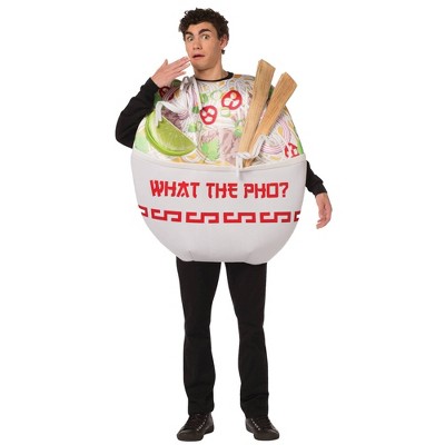 Imposta Costumes Adult Pho Noodle Bowl Costume Bodysuit White One Size