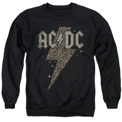 Acdc Leopard Bolt Adult Crewneck Sweatshirt