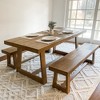 Plank+Beam 72" Dining Table for 6, Solid Wood Classic Farmhouse Style Kitchen Table - 2 of 4