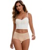 INSPIRE CHIC Women's Floral Lace Breathable Comfortable Mid Rise Underwear Briefs - 4 of 4