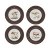 Storied Home (Set of 4) Round Reclaimed Wood Framed Mushroom Print Wall Art Set: MDF, Modern Decor, Sawtooth Back Mount - 2 of 4