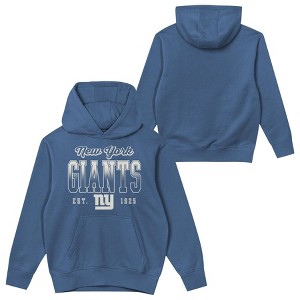 NFL New York Giants Girls' Washed Fleece Hooded Sweatshirt - 1 of 3