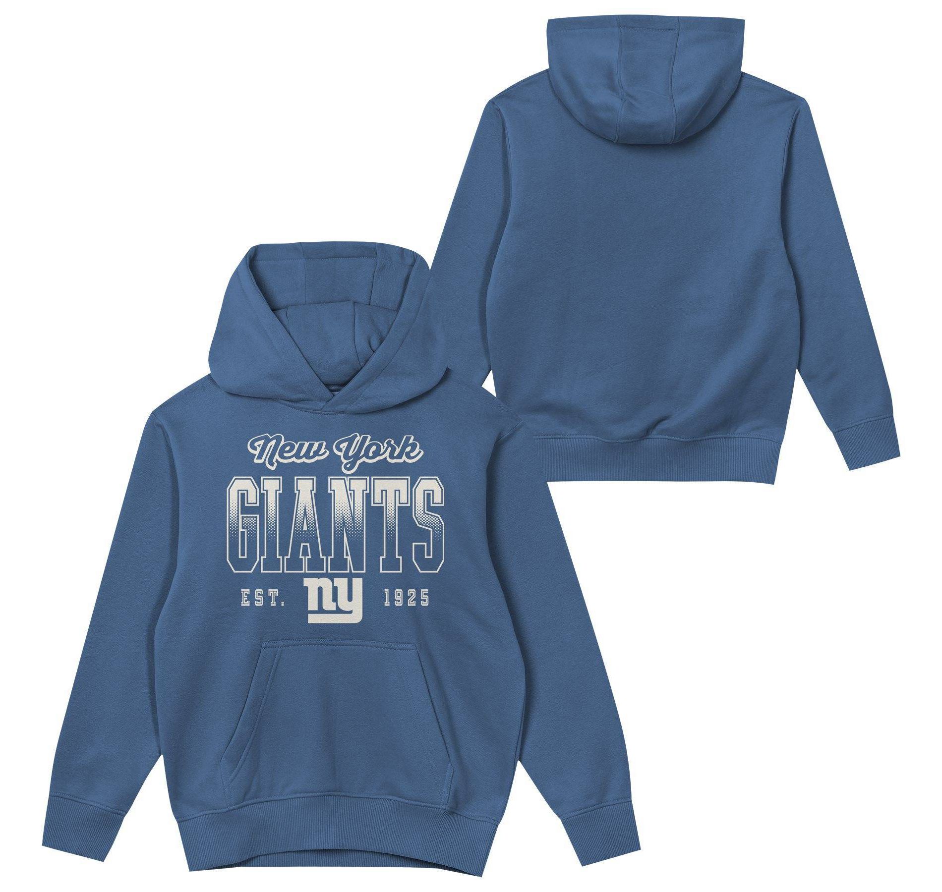 NFL New York Giants Girls' Washed Fleece Hooded Sweatshirt