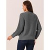 Seta T Women's Open Front Long Sleeve Cable Knit Cardigan - 4 of 4