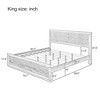 Vintage Farmhouse Style Full/Queen/King Size Platform Bed with Wooden Slats Support, No Box Spring Needed - ModernLuxe - 3 of 4