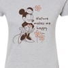 Women's - Disney - Minnie Nature Makes Me Happy Fitted Graphic T-Shirt - 2 of 3