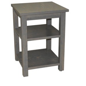 HomeRoots 28" Gray Solid Wood Nightstand - 1 of 4