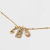 14K Gold Dipped Charm Initial Pendant Necklace - A New Day™ Gold - 4 of 4