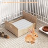 Tangkula Elevated Pet Bed Frame Indoor Large Cat Bed w/ Rails Cute Headboards Animals Bed - 4 of 4