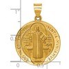 Black Bow Jewelry 14k Yellow Gold Hollow St. Benedict Reversible Medal, 22mm (7/8 In) - 4 of 4