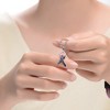 "Teens/Young Adults White Gold Plated Infinity Pendant with Purple Stone – Elegant and Stylish Jewelry" - 3 of 4