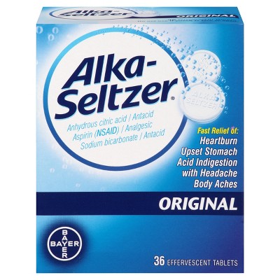 Alka Seltzer Heartburn Relief and Antacid Reducer Original Tablets - 36ct