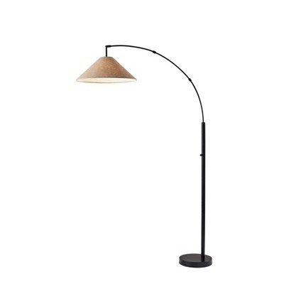 Braxton Modern Arc Adjustable Floor Lamp in Dark Bronze