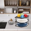 LunaLulinlk 3 - Shelf Corner Kitchen Cabinet Organizer Shelf, Black - 2 of 4