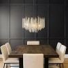 ALOADECOR Modern Glam Crystal Chandelier  Branch Style Pendant Ceiling Light for Dining Room Living Room - 2 of 4
