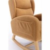 PAGED Modern Rocking Chair, Nursery Accent Chair with High Backrest, Teddy Fabric Reading Chair for Bedroom, Living Room Furniture - 4 of 4