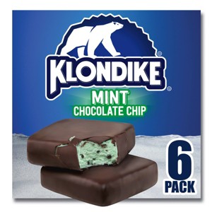 Klondike Mint Chocolate Chip Vanilla Bars Frozen Dairy Dessert - 6pk - 1 of 4