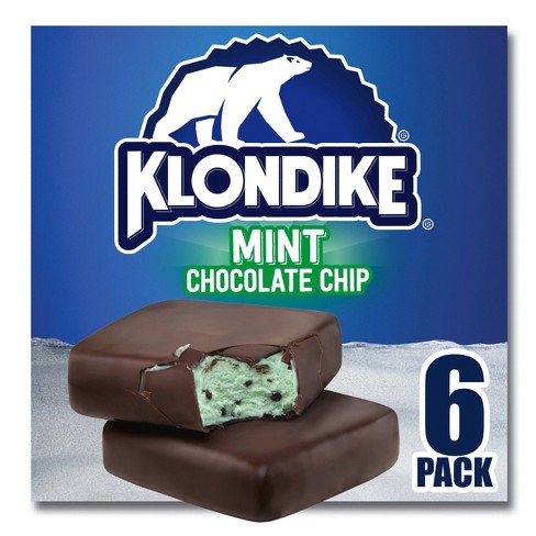 Klondike Mint Chocolate Chip Vanilla Bars Frozen Dairy Dessert - 6pk - image 1 of 4