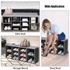 Tangkula Adjustable 10-Cube Organizer Bench Entryway Padded Shoe Storage Bench - 4 of 4
