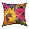 Manual Woodworkers & Weavers Floral Workshop Sunflowers Pillow – Perfect for Porch or Garden - 2 of 3