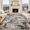 Faux Wool  Modern Abstract Machine Washable Area Rug Non Slip Soft Floor Carpet Low Pile Rug Foldable Nursery Rug for Bedroom - 2 of 4