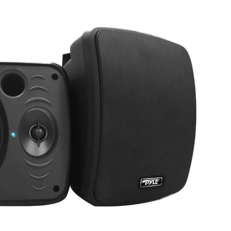Pyle 5.25 Inch 600 Watt Indoor Outdoor Waterproof Bluetooth Black Speaker Pair, 3 of 7
